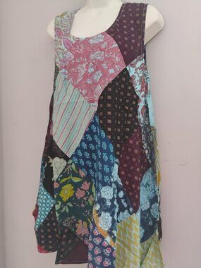 Patchwork Umbrella Dress with Pockets One size fits most, NWT